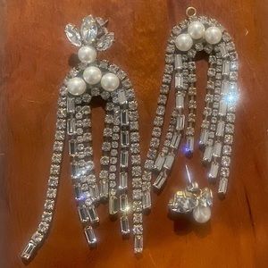 Stella & Dot 2-piece crystal Waterfall earrings